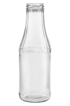 Weithalsflasche 500 ml mit Rillen, Mündung TO43  Lieferung ohne Verschluss, bitte separat bestellen!